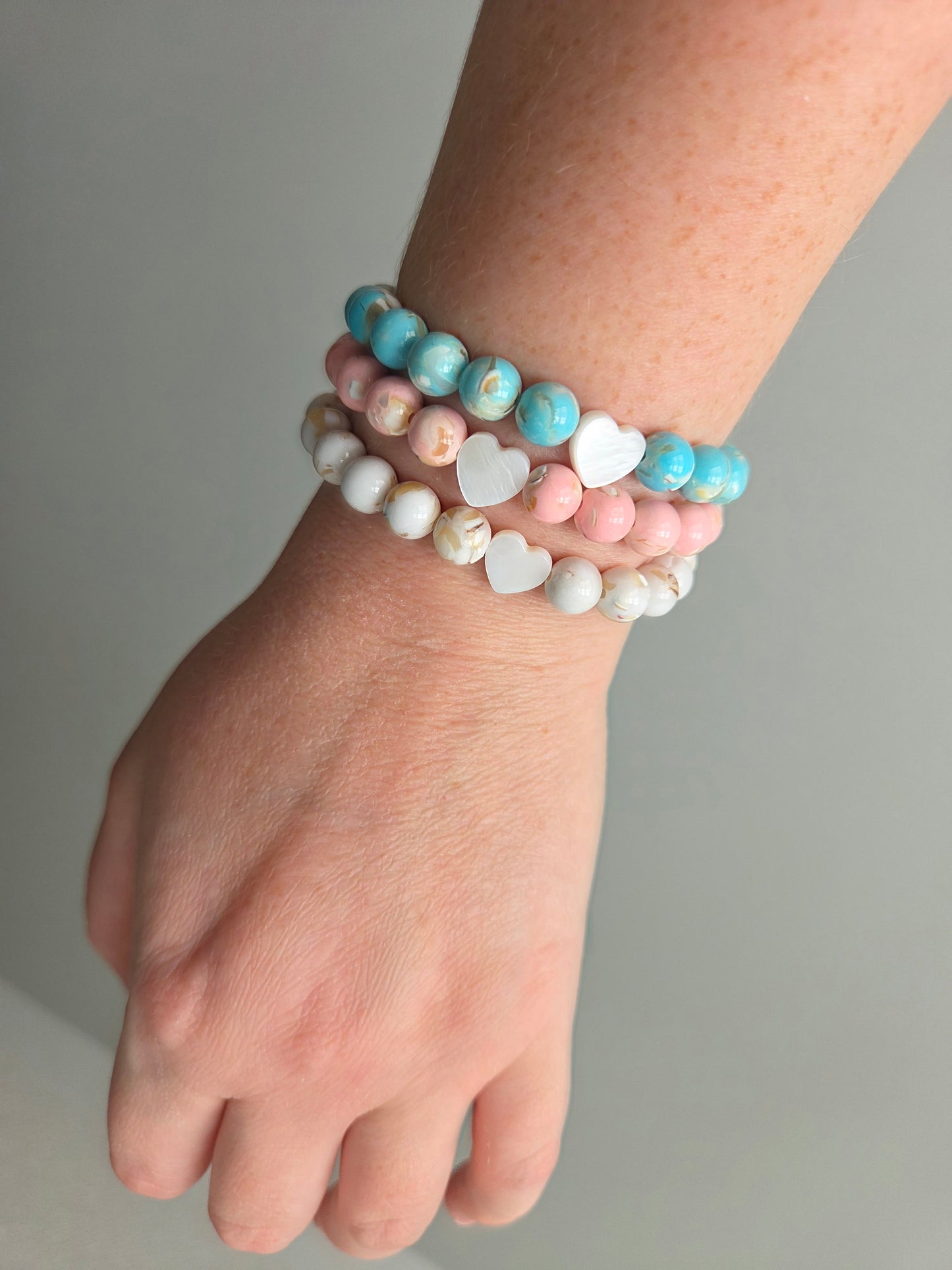 Seaside Softness- 8mm with Heart